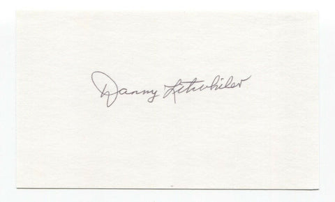 Danny Litwhiler Signed 3x5 Index Card Baseball Autographed Signature