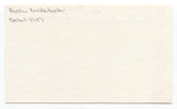 Austin Jay Knickerbocker Signed 3x5 Index Card Baseball Autographed Signature 