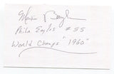 Maxie Baughan Jr.  3x5 Index Card Autographed Signature Philadelphia Eagles NFL