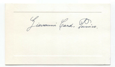 Cardinal Giovanni Panico Signed Card Autographed Signature Religious Leader
