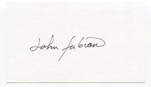 John Fabian Signed 3x5 Index Card Autographed Space NASA Astronaut