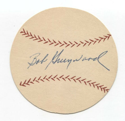 Bob Greenwood Signed Paper Baseball Autographed Signature Philadelphia Phillies