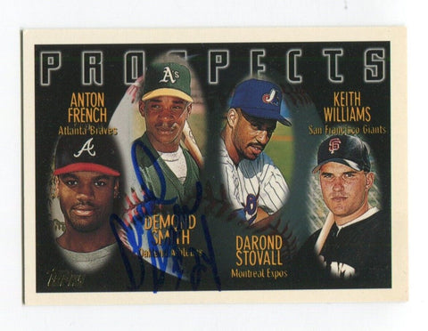 1996 Topps Prospects Demond Smith Signed Card Baseball Autograph AUTO#437