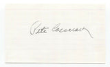 Pete Coscarart Signed 3x5 Index Card Baseball Autographed Signature