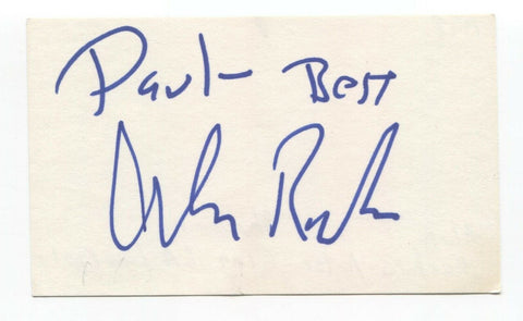 Alan Rachins Signed 3x5 Index Card Actor Signature Knight Rider Batman 