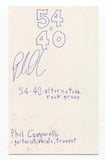 Phil Comparelli Signed 3x5 Index Card Autographed Signature 54-40 Band