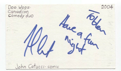 John Catucci Signed 3x5 Index Card Autographed Signature Comedian Comic Actor