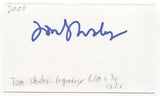 Tom Shales Signed 3x5 Index Card Autographed Signature Film Critic Writer