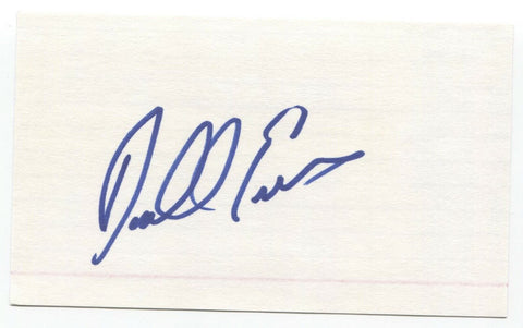 Darrell Evans Signed 3x5 Index Card Baseball Autographed Signature
