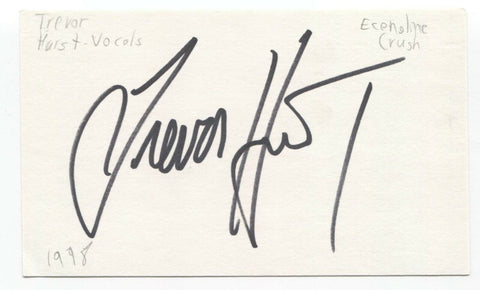 Econoline Crush - Trevor Hurst Signed 3x5 Index Card Autographed Signature Band
