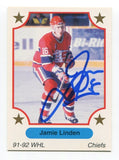 1991 7th Inning Sketch Jamie Linden Signed Card Hockey NHL Autograph AUTO #24