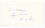 Al Kenders Signed Card Autograph MLB Baseball Roger Harris Collection
