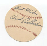 Bud Podbielan Signed Paper Baseball Autographed Signature Cincinnati Reds