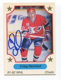 1991 7th Inning Sketch Craig Reichert Signed Card Hockey NHL Autograph AUTO #18
