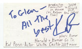 Kal Penn Signed 3x5 Index Card Autographed Actor Howard and Kumar White Castle