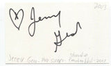 Jenny Gear Signed 3x5 Index Card Autographed Signature Singer
