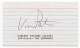 Vincent Pastore Signed 3x5 Index Card Autographed Signature Actor The Sopranos