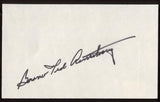 Garner Ted Armstrong Signed Index Card Signature Autographed AUTO
