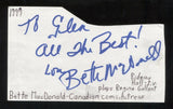 Bette MacDonald Signed Cut 3x5 Index Card Autographed Signature Comedian Actress