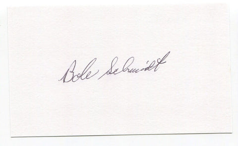 Bob Schmidt Signed 3x5 Index Card Autographed MLB Baseball New York Yankees