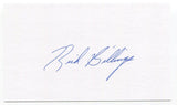 Rich Billings Signed 3x5 Index Card Autographed Washington Senators Debut 1968