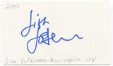 Lisa LaFlamme Signed 3x5 Index Card Autographed Canadian Journalist Anchor CTV