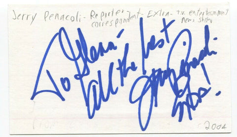  Jerry Penacoli Signed 3x5 Index Card Autographed Galaxy Quest Actor Host