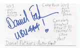 Daniel Fathers Signed 3x5 Index Card Autographed Signature Actor Heartland