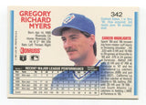 1992 Donruss Greg Myers Signed Card MLB Baseball Autographed #342
