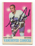 1970-71 O-Pee-Chee OPC Gary Doak Signed NHL Hockey Card Autographed AUTO #114