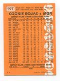 1988 Topps Cookie Rojas Signed Card Baseball Autograph MLB AUTO #97T