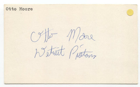 Otto Moore Signed 3x5 Index Card Autographed Signature Basketball ABA NBA