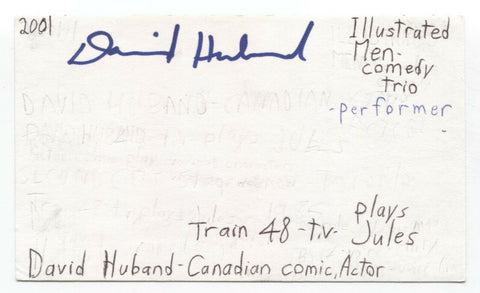 David Huband Signed 3x5 Index Card Autographed Signature Actor Cinderella Man