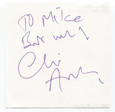 Clive Anderson Signed Album Page Autographed Signature "To Mike" Radio Presenter