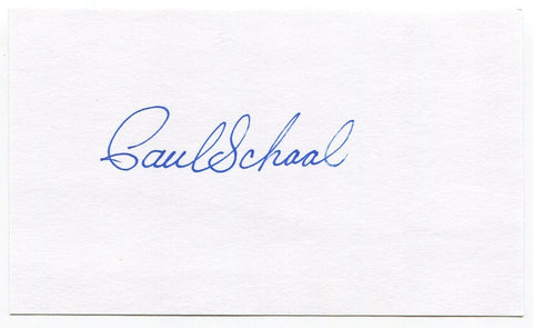 Paul Schaal Signed 3x5 Index Card Autographed MLB Baseball California Angels