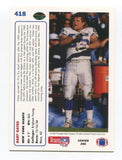 1991 Upper Deck Bart Oates Signed Card Football NFL Autographed AUTO #418