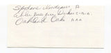 Herb "Briefcase" Simpson Signed 3x5 Index Card Autographed Baseball Negro League