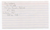 Jim Longborg Signed 3x5 Index Card Autographed Baseball Boston Red Sox Cy Young