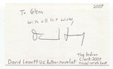David Leavitt Signed 3x5 Index Card Autographed Signature Writer Author 