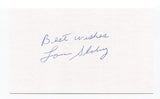 Lou Slaby Signed 3x5 Index Card Autographed NFL Football New York Giants