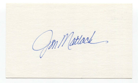 Jon Matlack Signed 3x5 Index Card Baseball Autographed Signature ROY 1972