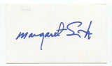 Margaret Smith Signed 3x5 Index Card Autographed Signature Comedian Actress