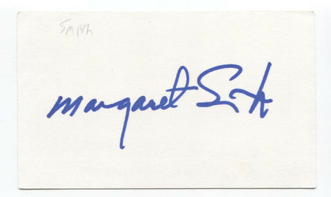 Margaret Smith Signed 3x5 Index Card Autographed Signature Comedian Actress