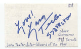 Lara Teeter Signed 3x5 Index Card Autograph Signature Actress Singer