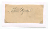 Heinie Mueller Signed Cut Index Card Autographed Baseball MLB St. Louis Cardinal