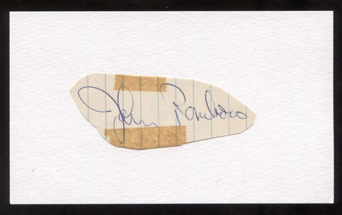 Johnny Roseboro Signed Cut Autographed Index Card Circa 1962 Baseball Signature