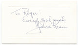 Jane Kean Signed Card Autographed Signature The Honeymooners