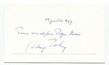 Alain Poher Signed Card Autographed Signature France Interim President