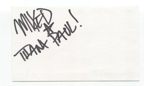 Taproot - Mike DeWolf Signed 3x5 Index Card Autographed Signature Band