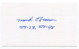 Mark Brown Signed 3x5 Index Card Autographed Nasa Astronaut STS-28 STS-48